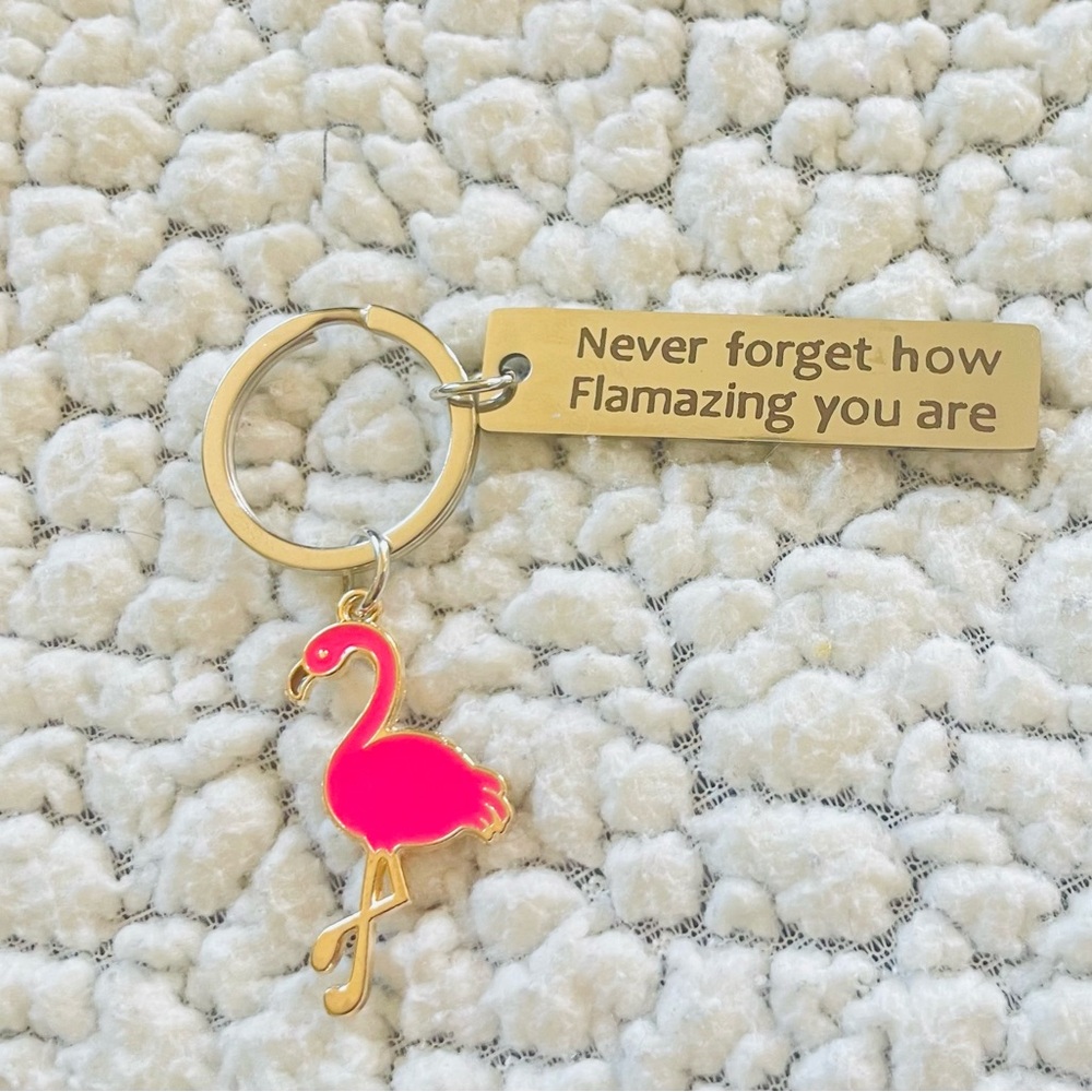 Flamingo Keychain ..”how Flamazing you are”